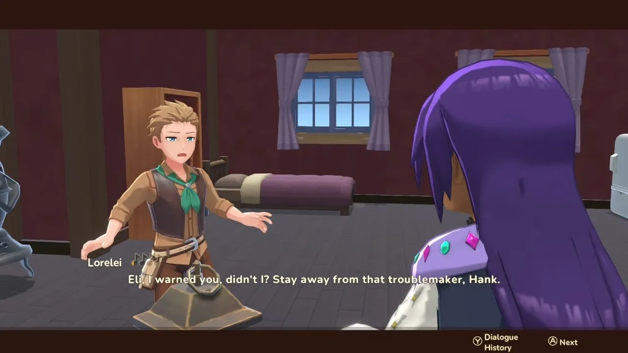 Harvest Moon®: Echoes of Teradea characters and marriage: Lorelei's name appears in dialogue warning the farmer about Hank